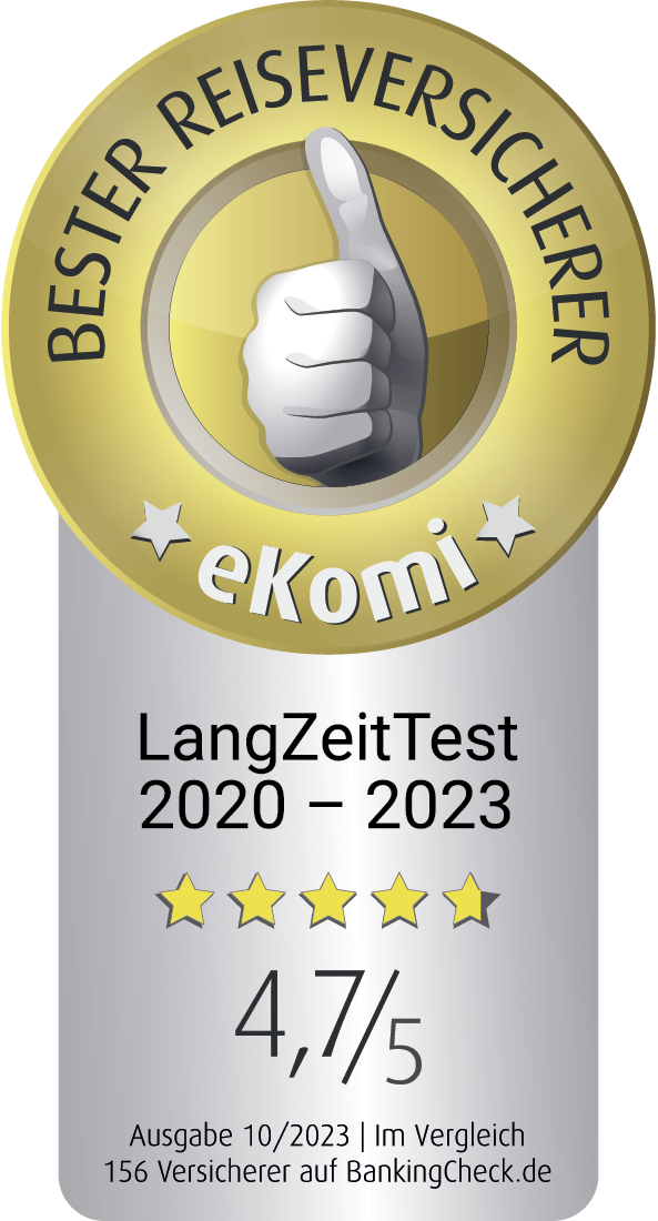 eKomi Award 2023 für die beste Reiseversicherung