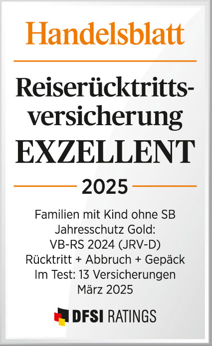 Handeslblatt-Auszeichnung "Exzellent" für Jahresschutz Gold 2025 – Familien mit Kind